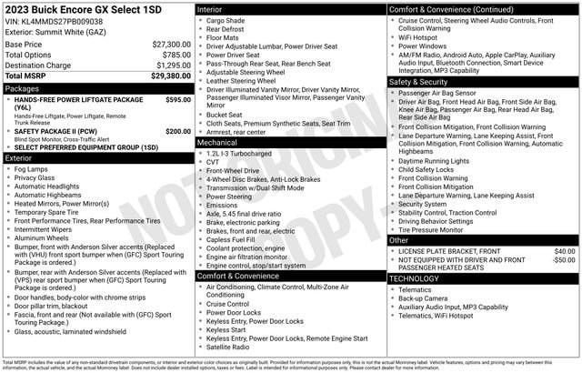 buick encore gx 2023 KL4MMDS27PB009038 image buick encore gx 2023 KL4MMDS27PB009038 image